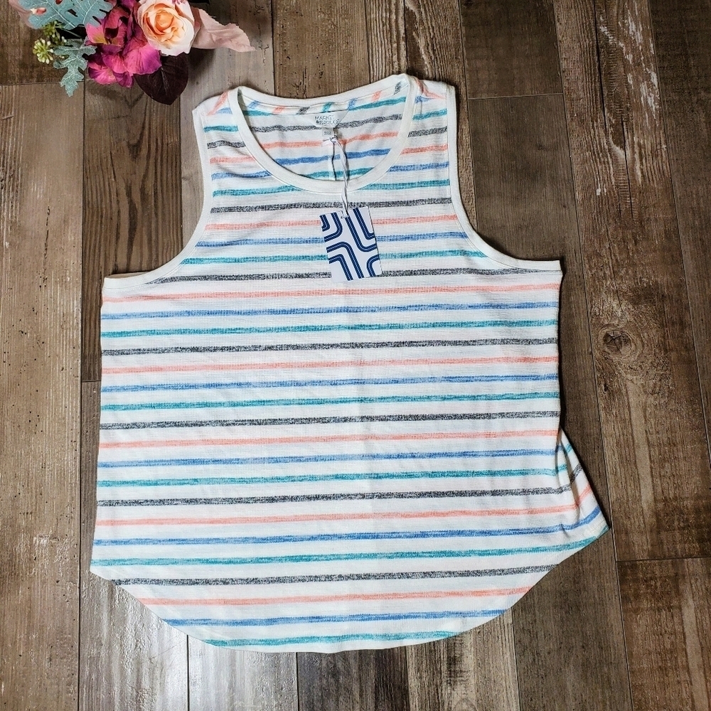NWT Stitch Fix Market & Spruce Women's Striped Knit Tank Top Plus Size XXL - Picture 10 of 16